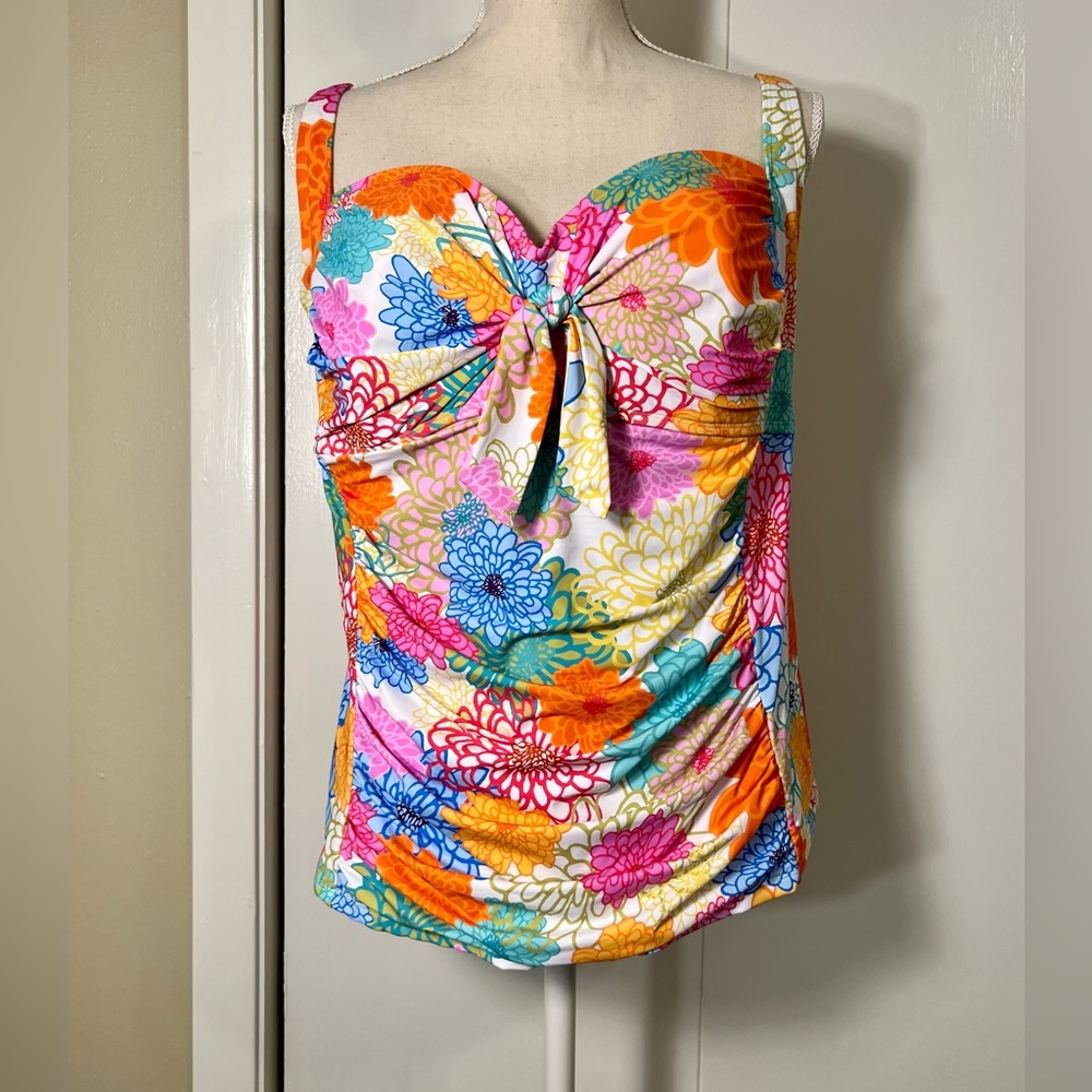Bleu Rod Beattie Pink and Orange Tankini Top
